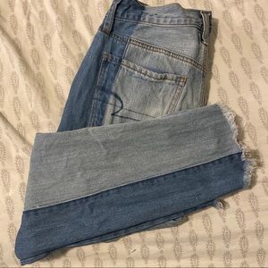 Two tone American Eagle high waisted jeans
